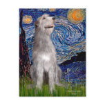 Irish Wolfhound - Starry Night (Vert) - Customised postcards