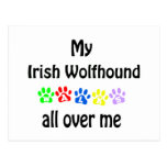 Irish Wolfhound Walks Design Postcards