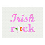 Irishs Rock - Cute Pink Post Card