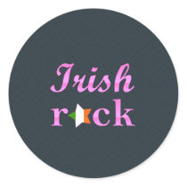 Irishs Rock - Cute Pink Sticker