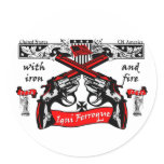 Iron And Fire Round Sticker