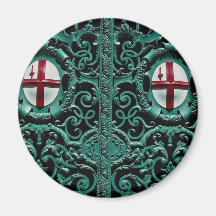 Iron cast portal, city of London, England Fridge Magnets