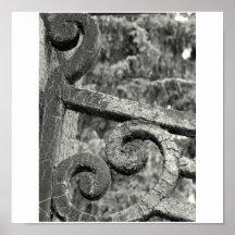 Iron fence detail print