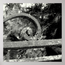 Iron fence detail print