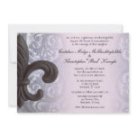 "iron fleur de lis" Wedding Invitation