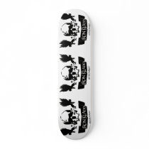 Iron Kladd Skull Logo Custom Skateboard (wht)