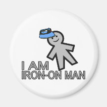 Iron-On Man Fridge Magnets