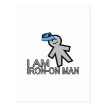 Iron-On Man Postcard