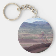 Iron Ore Train Loading At Paraburdoo Mine Keychain