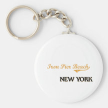 Iron Pier Beach New York Classic Keychain