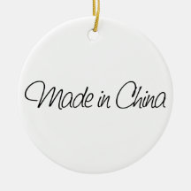 Ironic Made in China Christmas Ornament