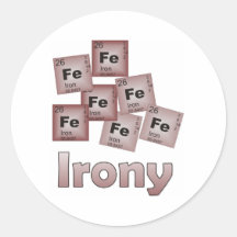Irony Round Stickers