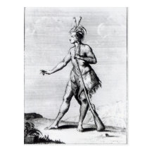 Iroquois Man, inhabitant of Canada Post Card