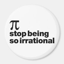 Irrational Pi Refrigerator Magnet