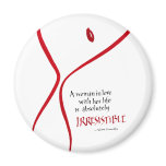 Irresistible Woman - round magnet