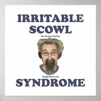 Irritable Scowl Grumpy Old Man Print