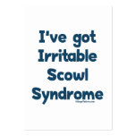 Irritable Scowl Sydrome business cards