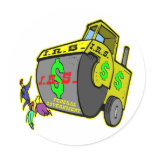 IRS Steam Rolling Over Americans Round Stickers