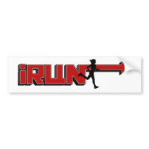 iRUN - I RUN Arrow Silhouette Bumper Sticker