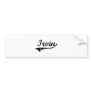 Irvin Classic Style Name Bumper Sticker