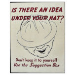 Is There An Idea Under Your Hat? Suggestion Box flyers