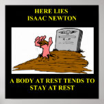isaac newton joke print