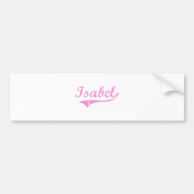 Isabel Classic Style Name Bumper Stickers