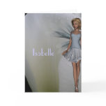 Isabelle White Fairy and Tulip Name Greeting Card
