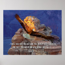 Isaiah 40: 31 Eagle Scripture Poster Print