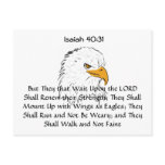 Isaiah 40:31  Mount Up on Eagle Wings postcards
