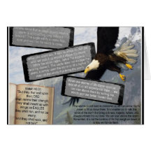 ISAIAH 40:31 MOUNT UP WITH WINGS AS EAGLES GREETING CARDS