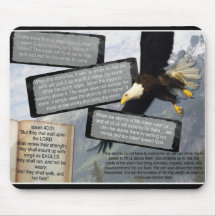 ISAIAH 40:31 MOUNT UP WITH WINGS AS EAGLES MOUSE PADS
