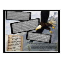 ISAIAH 40:31 MOUNT UP WITH WINGS AS EAGLES POST CARDS