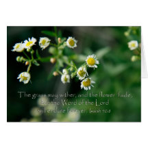 Isaiah 40:8 The grass may wither and fade Cards