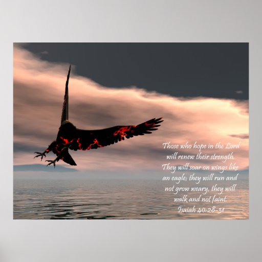 Isaiah 40 Bible Verse Poster