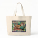 Isaiah 41:10 Bible Verse With Bird Stained Glass Canvas Bag