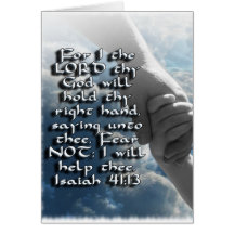 ISAIAH 41:13 FEAR NOT - I WILL HOLD YOUR HAND CARDS