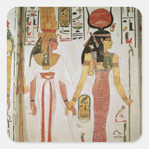 Isis and Nefertari Square Sticker