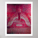 ISIS ,red fuchsia white pink posters