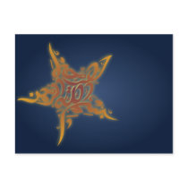 Islamic bismillah calligraphy star Arabic Post Cards
