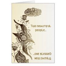Islamic congratulations wedding card with dua