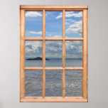 Island and Ocean View from a Window posters