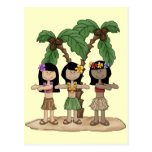 Island Dancing Girls Post Cards