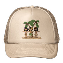 Island Dancing Girls Trucker Hats