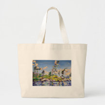 Island Landscape Painting Tote Bag