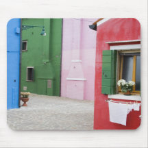 Island of Burano, Burano, Italy. Colourful Burano  Mouse Mats