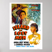 Island of Lost Men Vintage Movie Poster