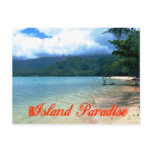 Island Paradise Travel Postcard