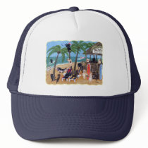 Island Summer Vacation Labradors Hat