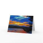 Island Sunset Scenic Nature Art Greeting-Card